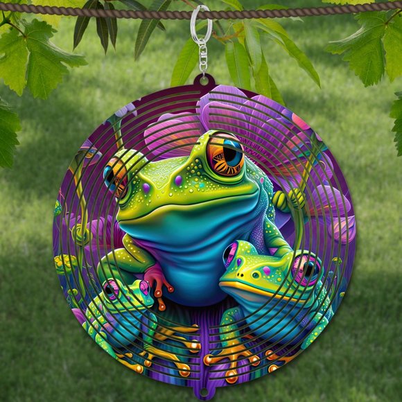 Frogs Wind Spinner Windspinner - Picture 1 of 1